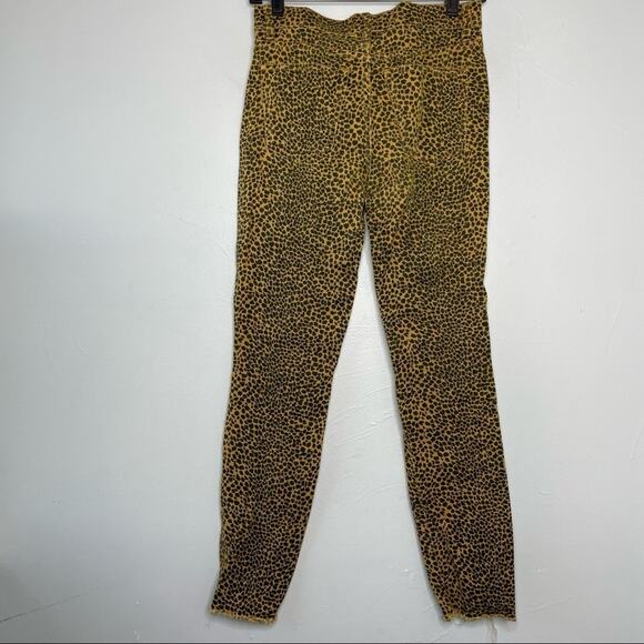 CURRENT/ELLIOTT Leopard Print Jeans Womens Size 25 Straight Leg Mob Wife Playful - Picture 6 of 11